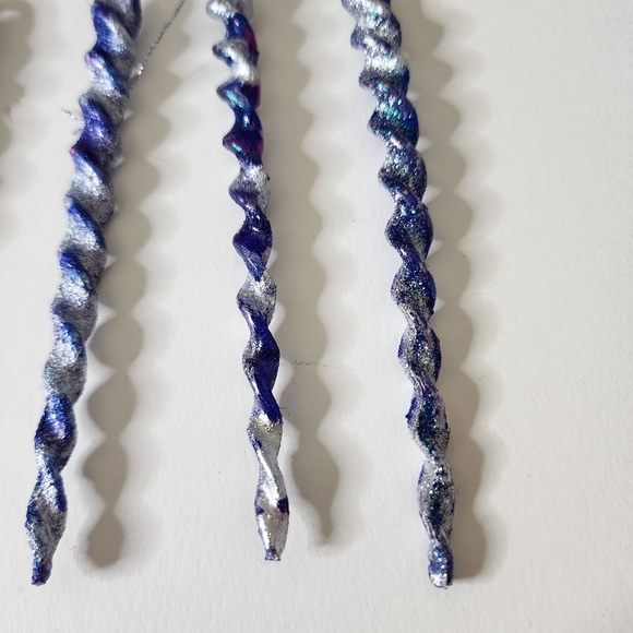 5 HANDCRAFTED Upcycled Swirly Unicorn Icecicle Ornaments HANDPAINTED Holiday - Picture 3 of 17